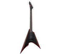 ESP LTD Black Metal Arrow Electric Guitar - Black Red Burst Satin