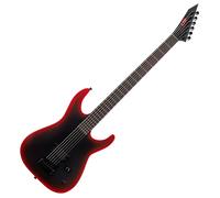 ESP LTD M-6 Baritone Evertune Black Metal II Black Red Burst Satin