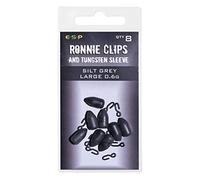 ESP Ronnie Clips And Tungsten Sleeve Silt Grey Qty 8 (Large)