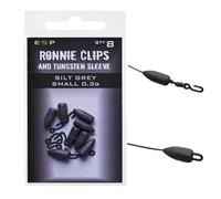 ESP Ronnie Clips And Tungsten Sleeve Silt Grey Qty 8 (Small)