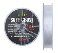 ESP Soft Ghost Fluorocarbon Hooklength 20m For Carp Fishing: 12lb