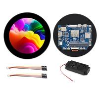 ESP32-P4 3.4 inch Round Touch Display Development Board, IPS LCD, 800x800 Resolution, Support WFi 6 / BLE 5,Onboard Dual Microphones, Audio Input/Output, Supports AI Voice Interaction