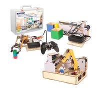 ESP32 Smart Factory STEM Kit for Teens & Adults, DIY IoT Robotics Coding Set for Arduino Scratch, Build Smart Robot Arm Conveyor Warehouse Projects, Electronics Programming Gift for Kids Ages 12+