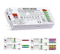 ESP32 WLED Digital LED Controller with 4 Channel, USB-C PD Power Supply 5-24V 16A Fuse, Mic Sound UART Port Addressable Strip Light for WS2811 WS2812 SK6812 TM1814 WS2813 WS2815