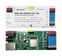 ESP32 WLED LED Strip Controller with Ethernet Music Sound Reactive UART Energy Save Relay 20A Pluggable Fuse 4 Channel DIY Dynamic for WS2811 WS2812 WS2815 Digital Addressable RGB IC Strip Light