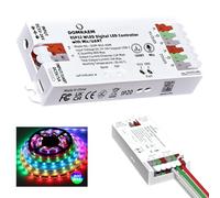 ESP32 WLED LED Strip Controller with Microphone, UART Download Port, Music Sync, USB-C, DC 5-24V, App Control, Easy Wiring for WS2811 WS2812 SK6812 TM1814 WS2813 WS2815