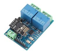 ESP8266 Dual Channel WiFi Relay Module Smart Home IOT Remote Switch with High Performance STM8S103 Microprocessor for Home Automation and DIY Projects Size 59x40mm