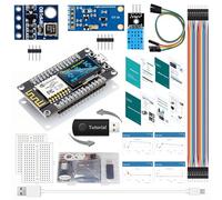 ESP8266 Weather Station and Weather Instrument Kit,with 0.96 inch OLED Board Compatible with NodeMCU,Compatible with DHT11 Temperature Humidity,Pressure Light Sensors,for Arduino IoT Starter