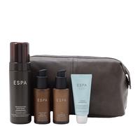 ESPA Men's Grooming Collection | 4-Piece Skincare Gift Set for Him with Invigorating Face Wash, Postshave Rescue, Moisturiser & Fitness Shower Gel | Revitalising Self Care Kit