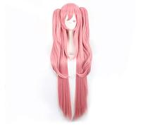 ESPADE Anime Seraph of the End Owari No Seraph Krul Tepes 100cm Long Pink Detachable Ponytails Hair Halloween Party Costume Cosplay Wig Cosplay Anime Wig Coser