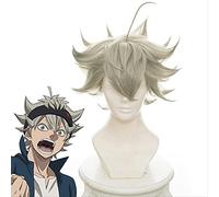 ESPADE Asta, A Black Five-leaved Grass, Crushed His Green Gray Upturned Cosplay Wig Cosplay Anime Wig Coser