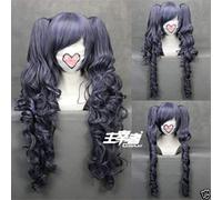 ESPADE Black Butler Kuroshitsuji Ciel Phantomhive Wig Blue Gray Mix Synthetic Hair Cosplay Wigs With Clip Removable Ponytails + Wig Cap Cosplay Anime Wig Coser