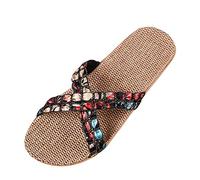 Espadrilles Femme Confortables éLéGantes Chic BohèMe Sandales IdéAles Pour Vacances Avec DéCoration éLéGante à La Mode LéGèRes Ciabatte Donna DéContractéEs Pour Voyage