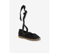 Espadrilles Flat Ballet Pumps in Canvas, for Girls black