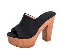 espadrilles women Cushion Walk Sandals for Women Open Toe Walking Slides Lightweight Arch Support Wide Fit Comfortable Casual Flat/chunky Footwear Fashion Plantar Fasciitis Comfort Black 7.5