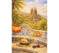 ESPAGNE - Carnet de notes élégant: Barcelone - Parc Güell & Sagrada Familia - idée cadeau pour amoureux de l'Espagne
