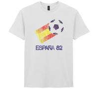 Espana 82 T-Shirt, Retro World Cup Football Inspired Unisex Tee White