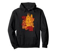 Espana Spain Map Landmarks Sagrada Familia Graphic Design Pullover Hoodie