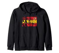 España Word Art Spain Valiant Bull - Spanish Pride Zip Hoodie