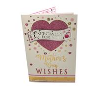 Especially For You Glitter Heart Design Open Mother's Day Card