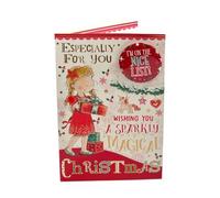 Especially For You Sparkly Magical Christmas Card With Badge