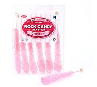 Espeez Extra Large Candy Sticks: 6 Pink Cherry Lollipops - Individually Packaged - Candy Sticks for Buffet, Birthdays, Weddings, Receptions and Baby Shower