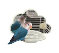 Espejo Para Pájaros con Percha - Accessories Jaula | Espejo de Loro y Periquito con Soporte, Percha y, Juguete Interactivo Para Cockatiel, Canario, Aves de Jaula