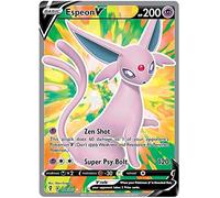 Espeon V 179/203 Ultra Rare Pokemon Card (SWSH Evolving Skies) + 1x TitanCards® Toploader