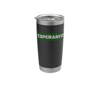Esperanto - 70s Retro-Style Language Text Design Stainless Steel Insulated Tumbler