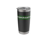 Esperanto - 70s Retro-Style Language Text Design Stainless Steel Insulated Tumbler