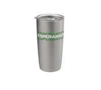 Esperanto - 70s Retro-Style Language Text Design Stainless Steel Insulated Tumbler
