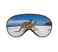 Esperence Lucky Bay Beach Kangaroo Western Australia Sleep Mask with Adjustable Strap, Comfortable Soft Eye Mask Sleeping Aid, Light-Blocking Eye Masks