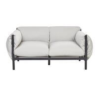 Beliani Garden Sofa 2 Seater Esperia Metal Grey
