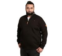 Espionage 1/4 Zip Sweatshirt Fleece Long Sleeve Mens Plus Size 2XL-8XL RUSSEL (UK, Alpha, 5XL, Plus, Regular, Black)