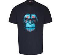 Espionage Ape Print T-Shirt for Men in Navy, 3XL