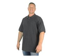 Espionage Big Mens Charcoal Grey Grady Plain Polo Shirt Large Cotton Oversized for Sizes 2XL 3XL 4XL 5XL 6XL 7XL 8XL, Size : 4XL