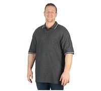 Espionage Big Mens Charcoal Grey Planer Cotton Polo Shirt Oversized Large Tall for Sizes 2XL 3XL 4XL 5XL 6XL 7XL 8XL, Size : 6XL