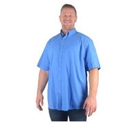 Espionage Big Mens Cobalt Markham Short Sleeve Plain Shirt Casual Office Business Long for Sizes 2XL 3XL 4XL 5XL 6XL 7XL 8XL, Size : 5XL
