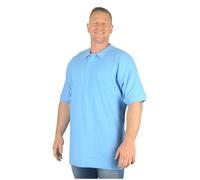Espionage Big Mens Mid Blue Grady Plain Polo Shirt Large Cotton Oversized for Sizes 2XL 3XL 4XL 5XL 6XL 7XL 8XL, Size : 3XL