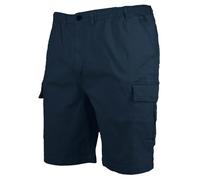 Espionage Big Mens Mid Navy Stanley Stretch Cargo Shorts Cotton Blend Oversized Large Comfortable for Sizes 2XL 3XL 4XL 5XL 6XL 7XL 8XL, Size : 6XL