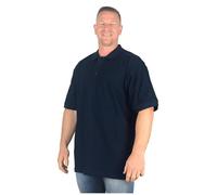 Espionage Big Mens Navy Blue Grady Plain Polo Shirt Large Cotton Oversized for Sizes 2XL 3XL 4XL 5XL 6XL 7XL 8XL, Size : 6XL