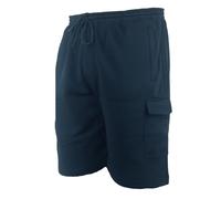 Espionage Big Mens Navy Blue Jason Cargo Shorts Oversized Large Stylish Practical Fleece for Sizes 2XL 3XL 4XL 5XL 6XL 7XL 8XL, Size : 7XL