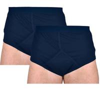Espionage Big Mens Navy Blue Lenn Twin Pack Y Fronts Multipack Cotton Rich Underwear Underpants for Sizes 2XL 3XL 4XL 5XL 6XL 7XL 8XL, Size : 2XL