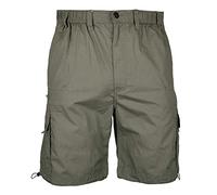 Espionage Big Mens Olive Green Helm Poplin Cargo Shorts for Sizes 2XL 3XL 4XL 5XL 6XL 7XL 8XL, Size : 5XL