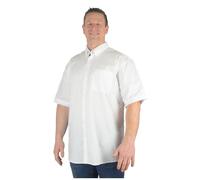 Espionage Big Mens White Markham Short Sleeve Plain Shirt Casual Office Business Long for Sizes 2XL 3XL 4XL 5XL 6XL 7XL 8XL, Size : 5XL