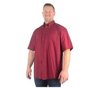 Espionage Big Mens Wine Markham Short Sleeve Plain Shirt Casual Office Business Long for Sizes 2XL 3XL 4XL 5XL 6XL 7XL 8XL, Size : 8XL
