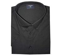 Espionage Big Size Mens Cotton Rich Short Sleeve Plain Shirt (149) in Black in 5XL