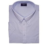 Espionage Big Size Mens Cotton Rich Short Sleeve Plain Shirt (149) in Light Blue in 6XL