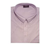 Espionage Big Size Mens Cotton Rich Short Sleeve Plain Shirt (149) in Lilac in 2XL