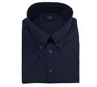 Espionage Big Size Mens Cotton Rich Short Sleeve Plain Shirt (149) in Navy in 6XL